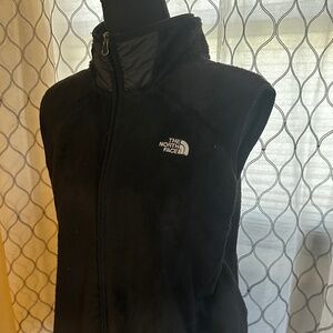 The North Face (TNF) Full Zip Black Fleece Vest - Women's XL